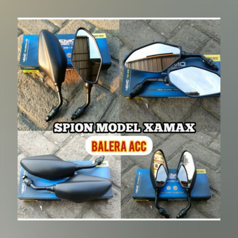 Spion Nemo Model Xmax Untuk Motor Yamaha Dan Honda Pcx Adv Vario Beat Supra Verza Megapro Nmax Aerox UNIVERSAL