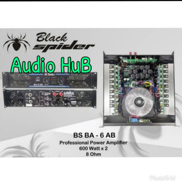 POWER AMPLIFIER BLACK SPIDER BS BA6 AB AMPLI BLACKSPIDER BA 6 ORIGINAL