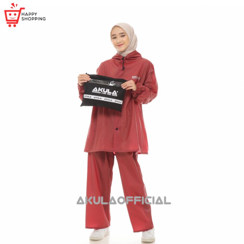 JAS HUJAN, RAINCOAT Pria Wanita Terbaik By AKULA Anti Rembes NAVY