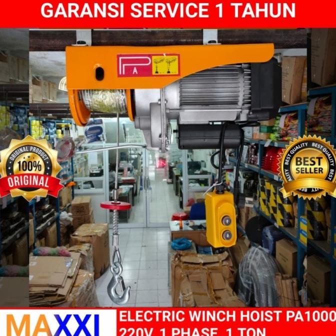 +%+%+%] ELECTRIC WIRE ROPE HOIST CRANE 1Phase 1 Phase 1000Kg 1ton 1 ton 1t 1 t