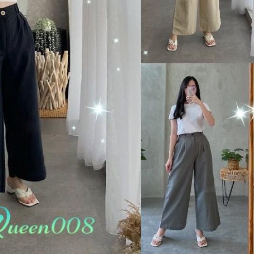 Kulot Linen Highwaist 772 - Cullote Pants | Celana Kulot Wanita Kulot Linen Highwaist Cullote Pants 