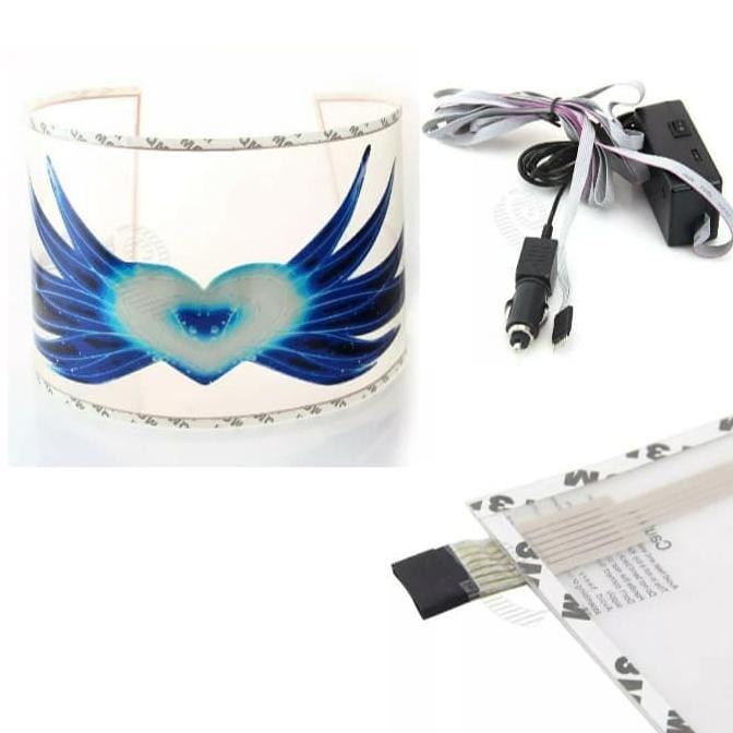 JUAL LAMPU LED MUSIK HIASAN KACA BELAKANG MOBIL 90 X 25 CM - LOVE #4