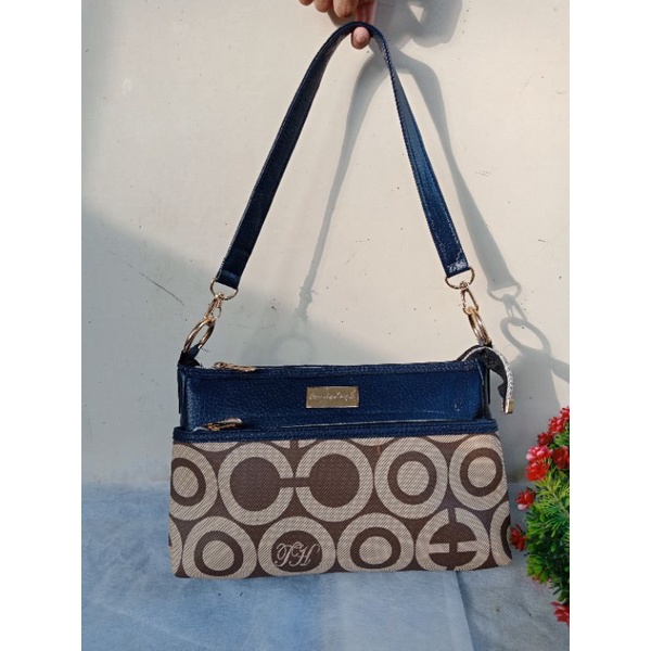 SHOULDER BAG FULL KULIT (PVC) , TAS SHOULDER, PRELOVED SHOULDER BAG,  ALA COACH