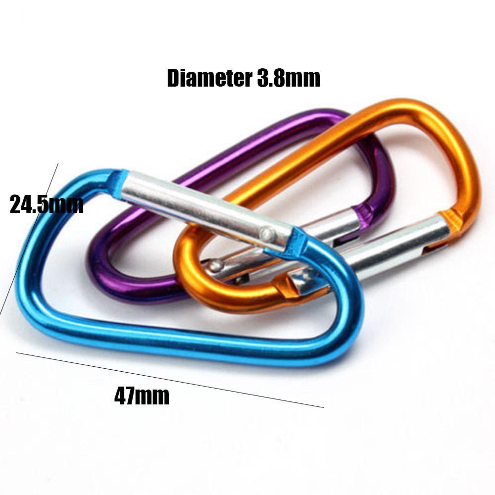 Wonder5/10pcs Tombol Panjat Acak Pengaman Baru Multicolor Aluminium Alloy Carabiner