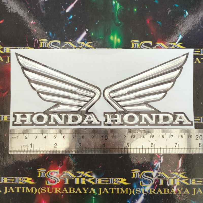 stiker timbul logo Honda sayap honda