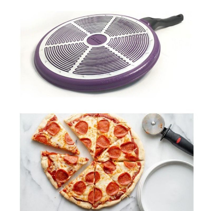 M1 Melind Store Teflon Pizza Anti Lengket Pekanbaru / Panci Panggangan Pizza Suggo Round / Grill Pan