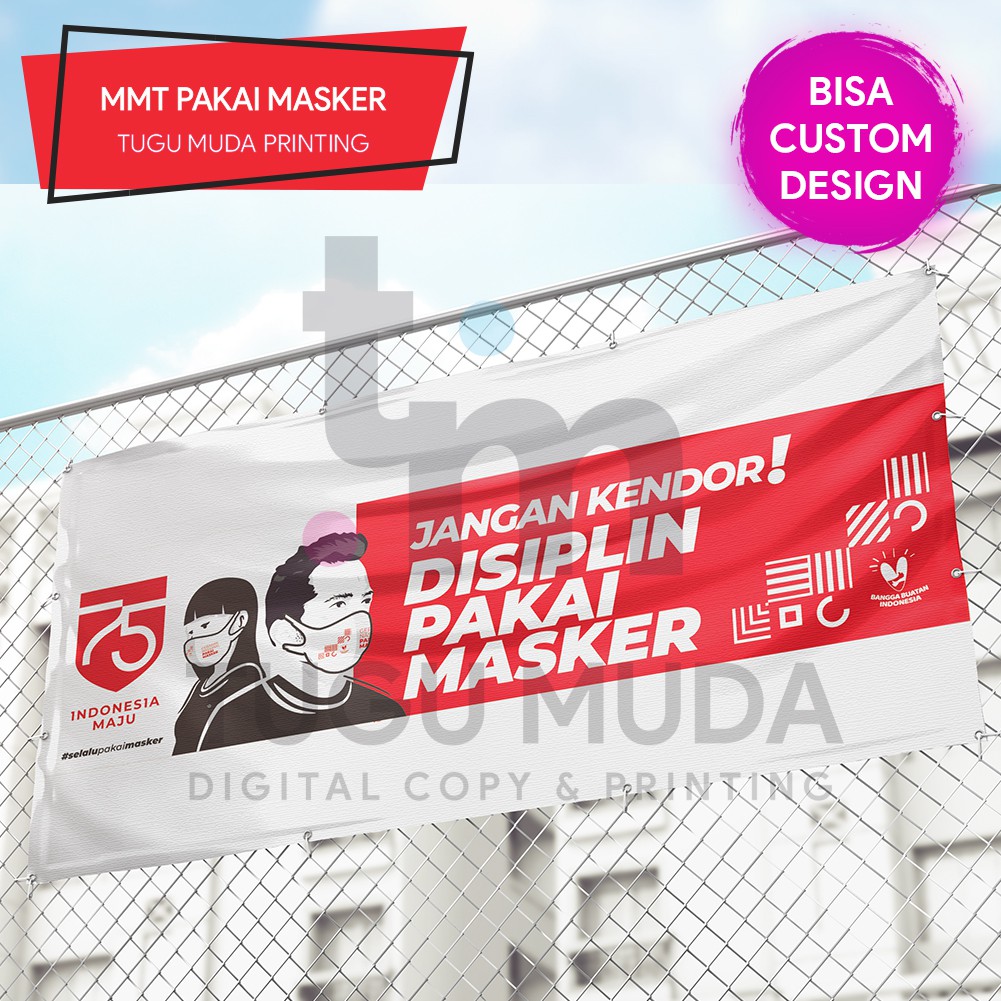 Cetak Banner|MMT|Spanduk Corona-Covid-Disiplin Pakai Masker Nasional