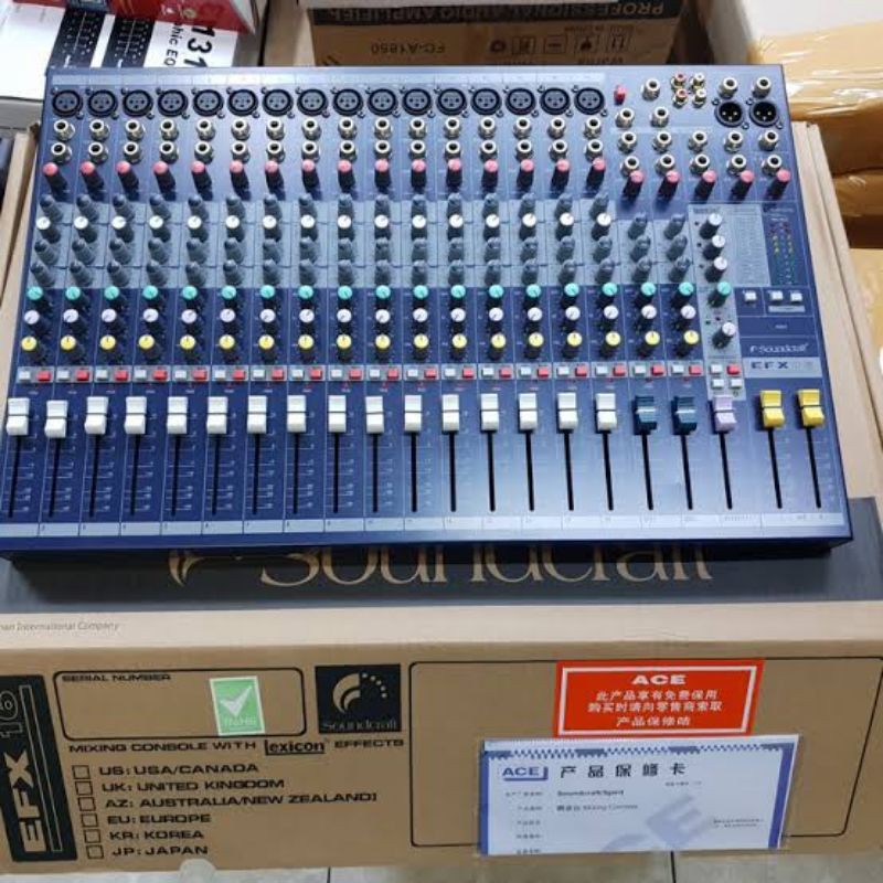 SOUNDCRAFT EFX 16 EFX16 MIXER AUDIO 16 CHANNEL