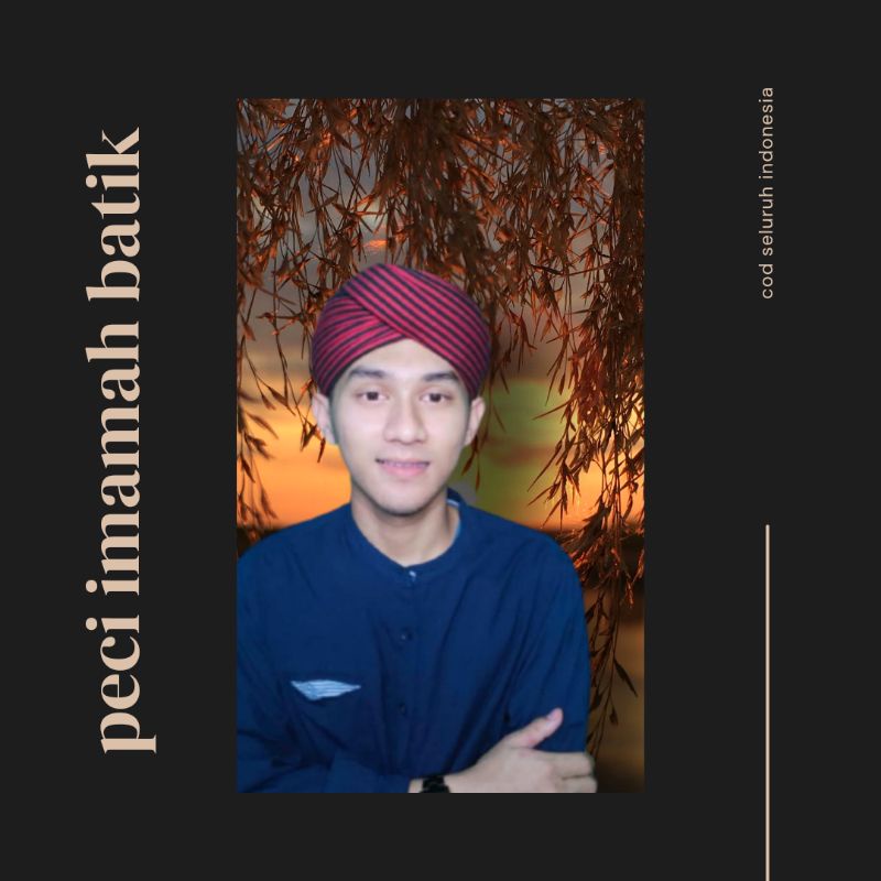 imamah batik solo jogja / imamah habaib / peci songkok / peci kuluk santri /imamah praktis tinggal p