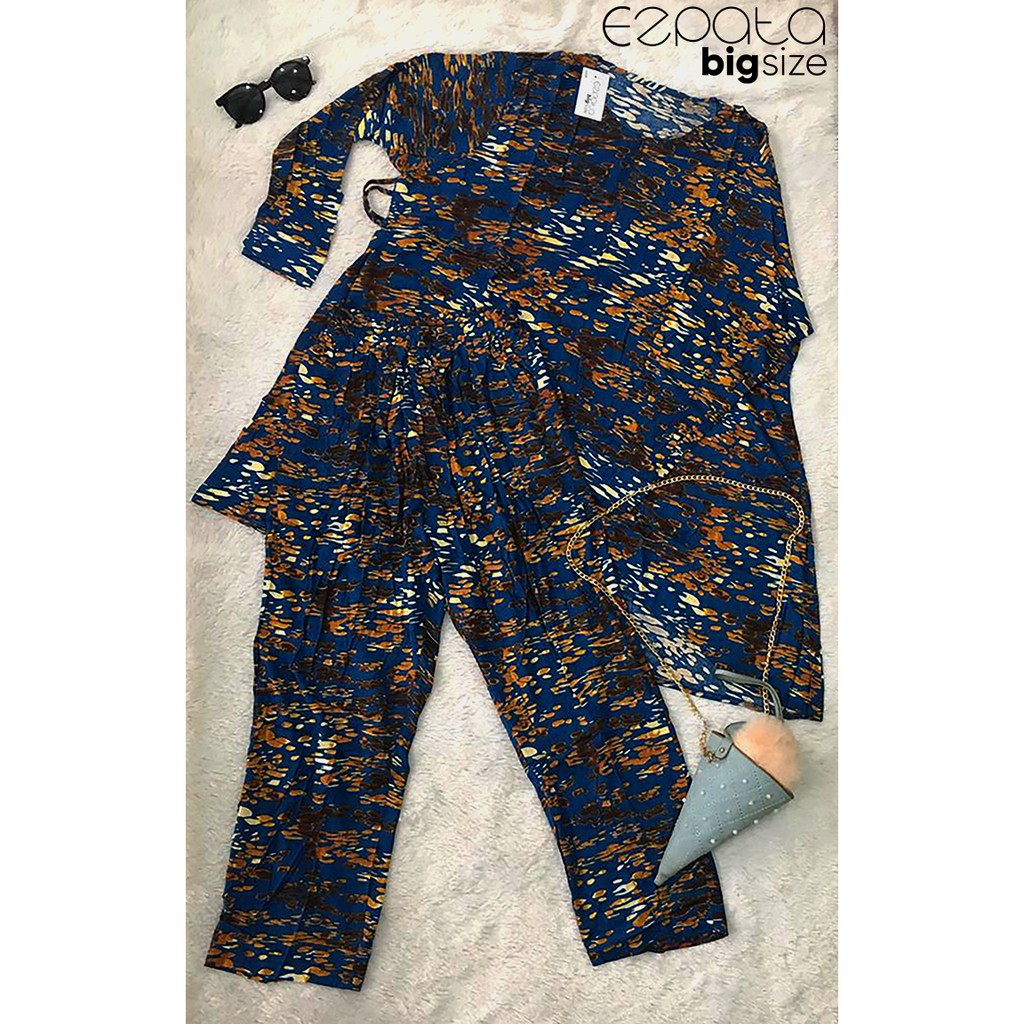 Piyama Homey Set Jumbo Stelan Jumbo Katun Rayon Stelan Santai Jumbo XXL Big Size Jumbo