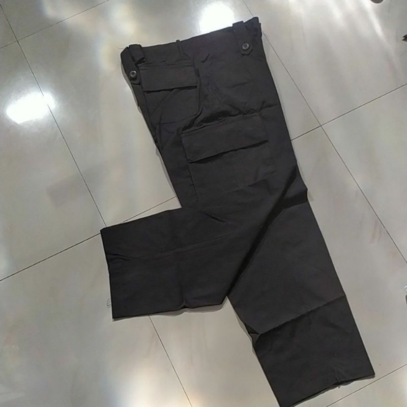 celana pdl polri - satpam - security - celana PDL hitam dan coklat  bahan halus