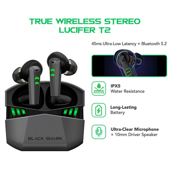 Black Shark Lucifer T1 / T2 / T4 / T6 / T7 / T10 / T21 JOYBUDS TWS Earphone Gaming