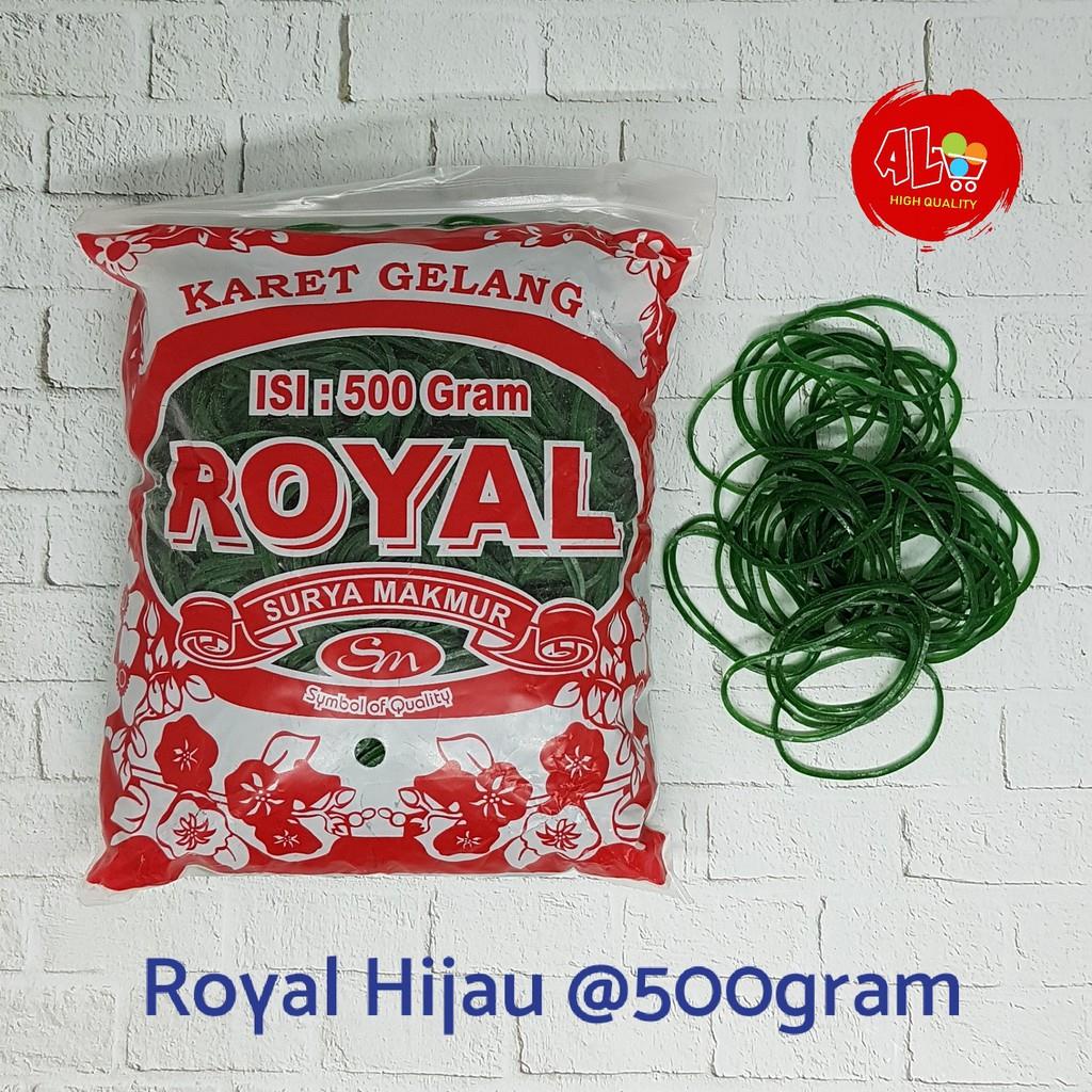 Karet Gelang Hijau Royal @500gram ikat duit uang barang dapur plastik