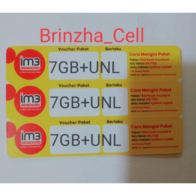INDOSAT VOUCHER DATA 7GB UNLIMITED