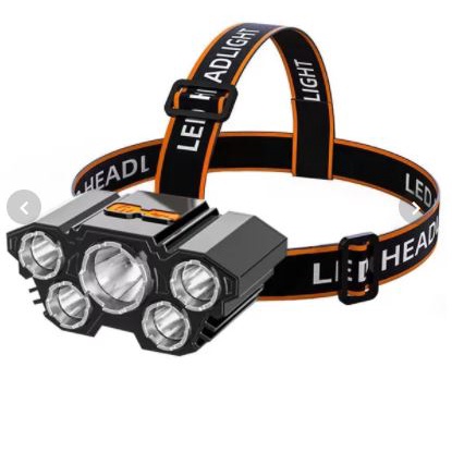 Senter Kepala Led Jarak Jauh Anti Air Senter Led Super Terang Senter Headlamp Headlamp L-T21 5 Led |  5 MATA Led L-T21 Bisa cod Waterproff - Lampu Senter Kepala Led Outdoor Campaing Hiking Berburu Memancing Berkemah Mendaki