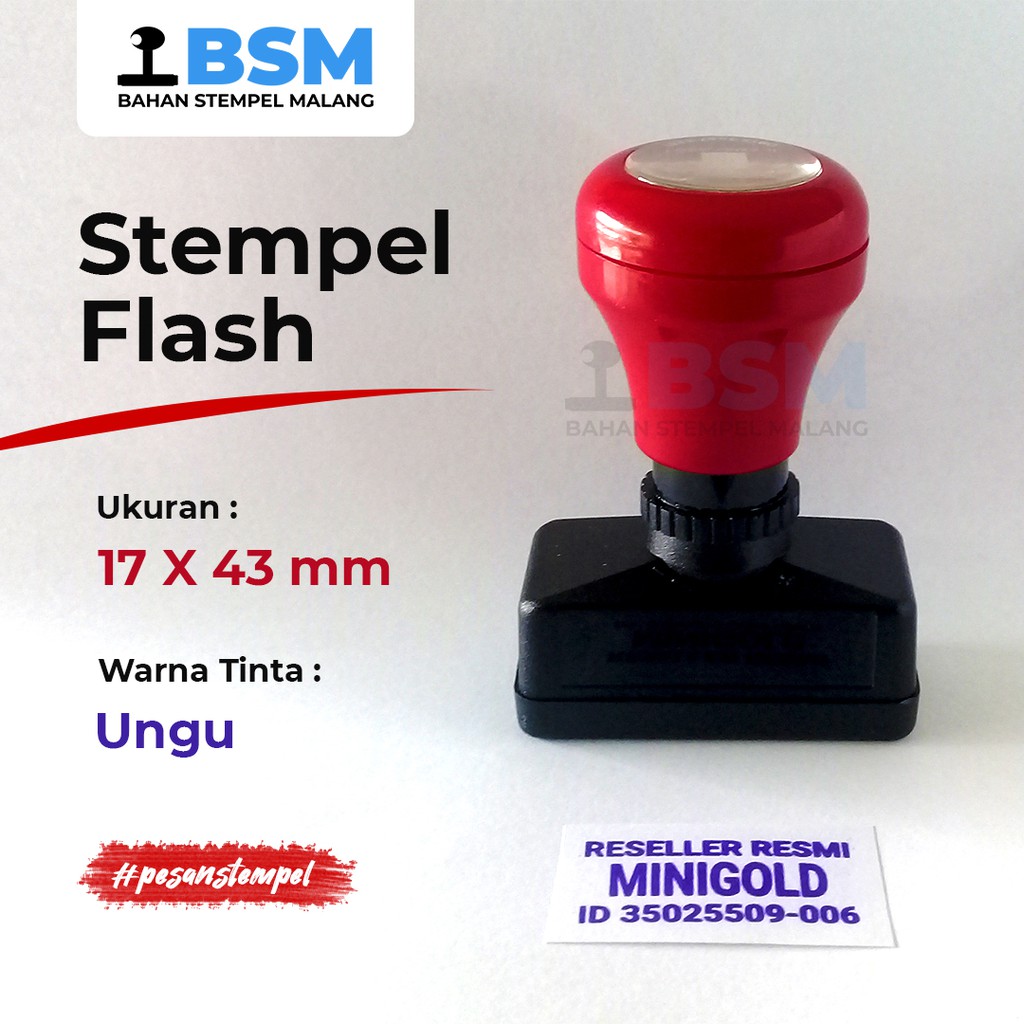 

Pesan Buat Stempel Flash Kilat Otomatis 1743 - Ukuran 17 x 43 mm