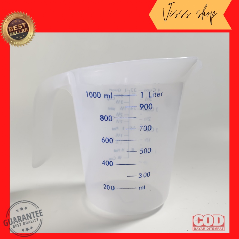 Gelas Ukur Takar Takaran 1 Liter Plastik