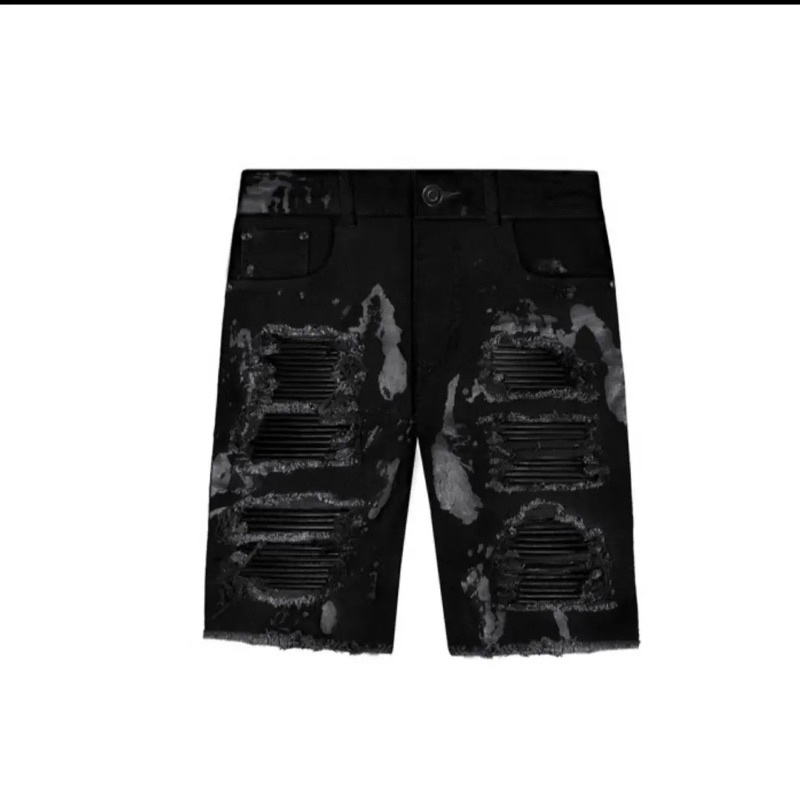 Rucas Season 8 Caviar Leather Biker Jeans 30