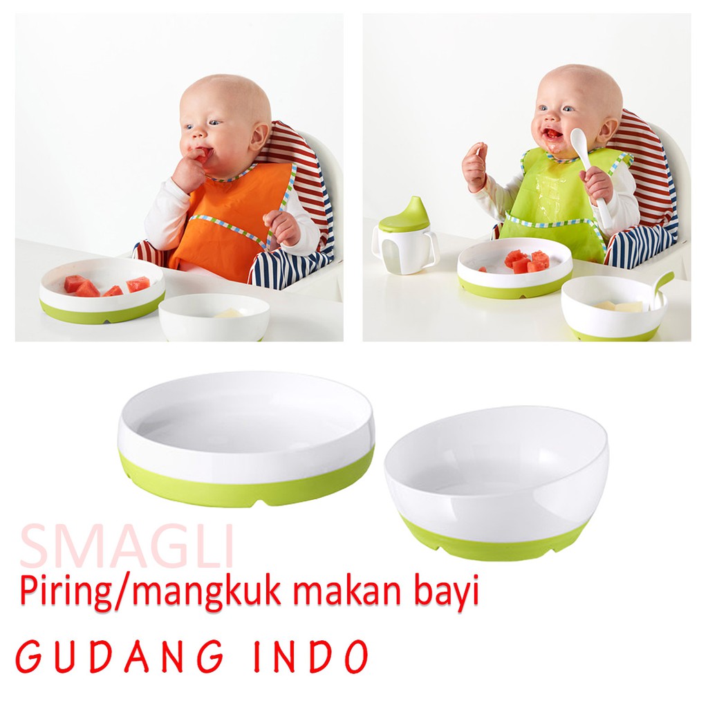 Piring / mangkuk makan bayi / set piring / mangkuk anak anti slip