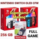 Nintendo Switch Oled Putih White Neon Red Blue Console Game Gaming New