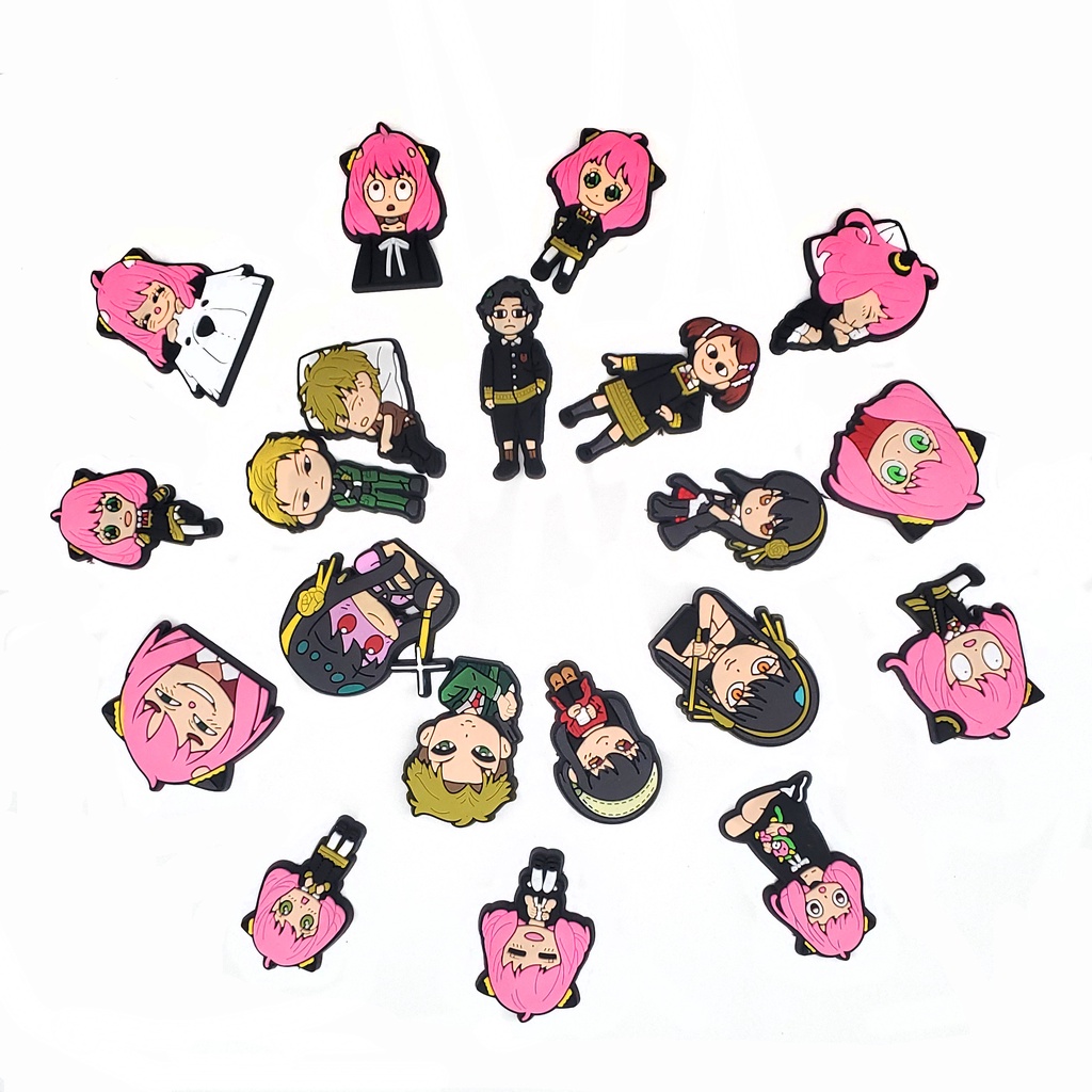 Aksesoris Sepatu Desain Anime SPY FAMILY crocs jibbitz Untuk Dekorasi Pesta