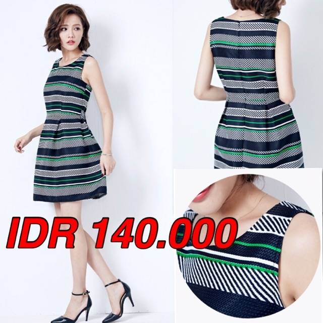 Mayuki Printed Skater Dress / Yoco Dress / Dress Wanita / Midi Dress Ready