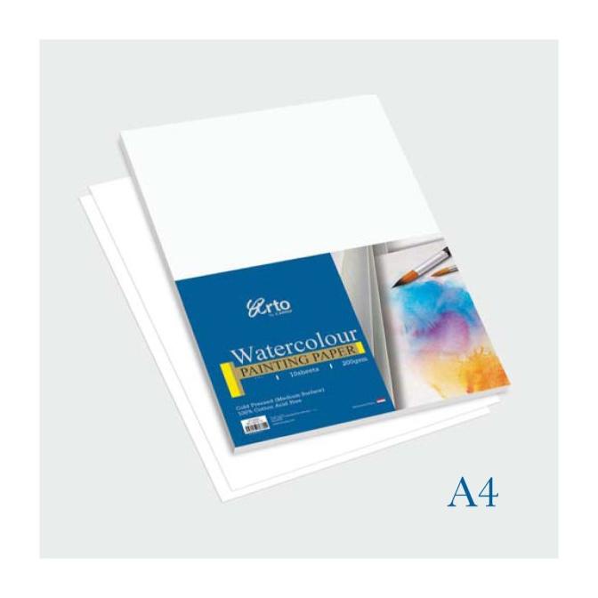 

Arto Watercolour Paper Pack A4 (200 Gsm, 10S, 100% Cotton)