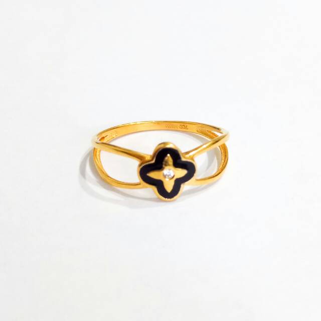 Cincin model bunga emas asli elegant