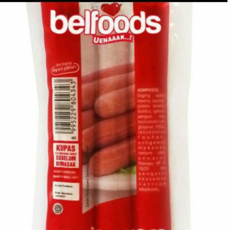 Belfoods uenaaak sosis ayam 75gr chicken sausage belfooda frozen food sosis belfoods