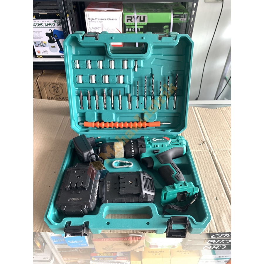 Mesin Bor Baterai Cordless Drill Mailtank 21V 13MM Bor Tangan Baterai 21V