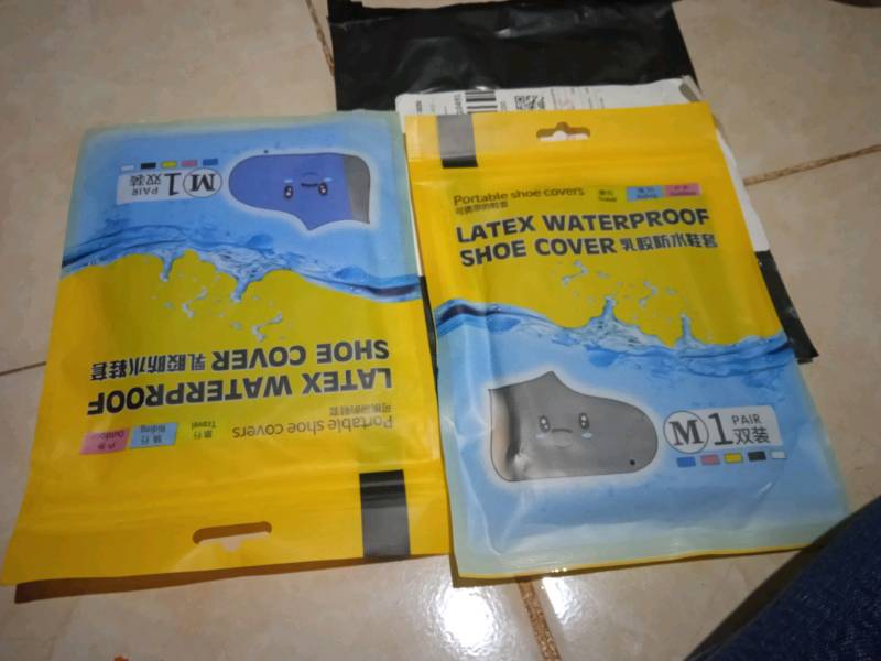 Cover Sepatu Silikon Anti Air Hujan Waterproof Karet Elastis Murah Jas Hujan Kaki Motor