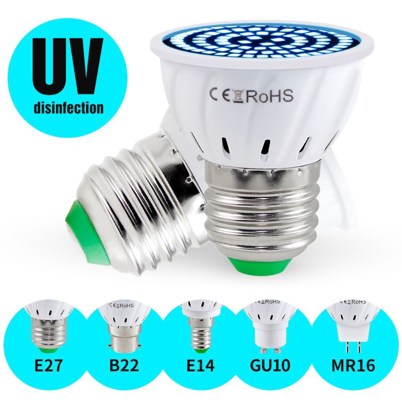 E27 Lampu Bohlam Led Uv E14 Mr16 Untuk Sterilisasi Kuman