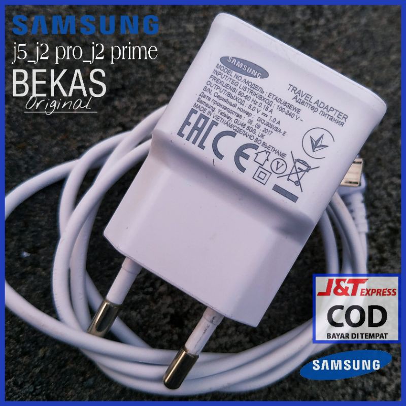 Charger Samsung Ori J3 2016 | J2 Pro | J5 2015 | J2 prime Original Bekas