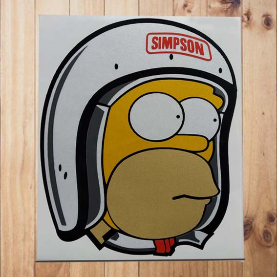 Sticker Simpson Helmet