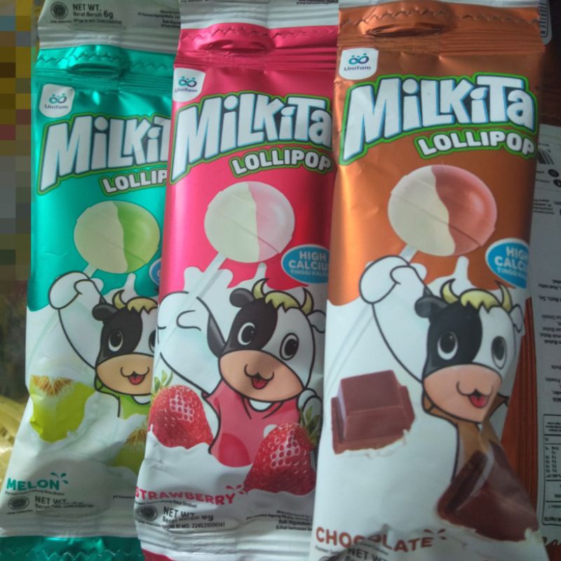 Permen susu Lollipop Lolipop Milkita dan Alpenliebe