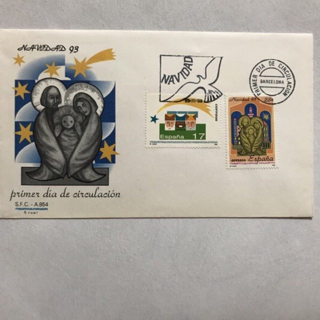 

A-32 FDC / SHP / Sampul Hari Pertama Luar Negeri kondisi susah dicap