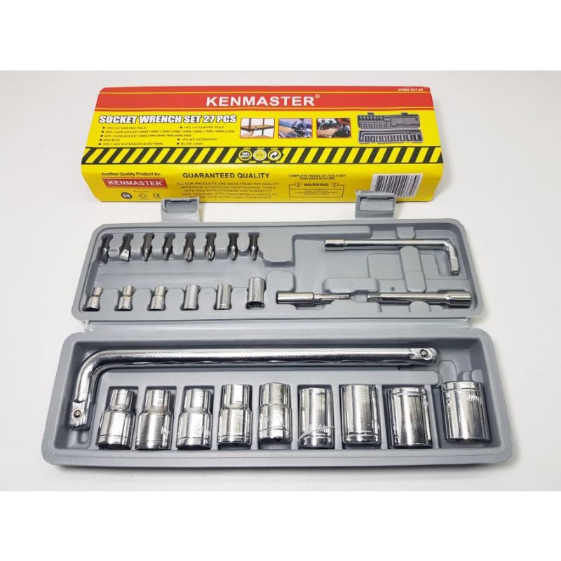 kenmaster kunci sock set 27 pcs socket wrench set kunci sok