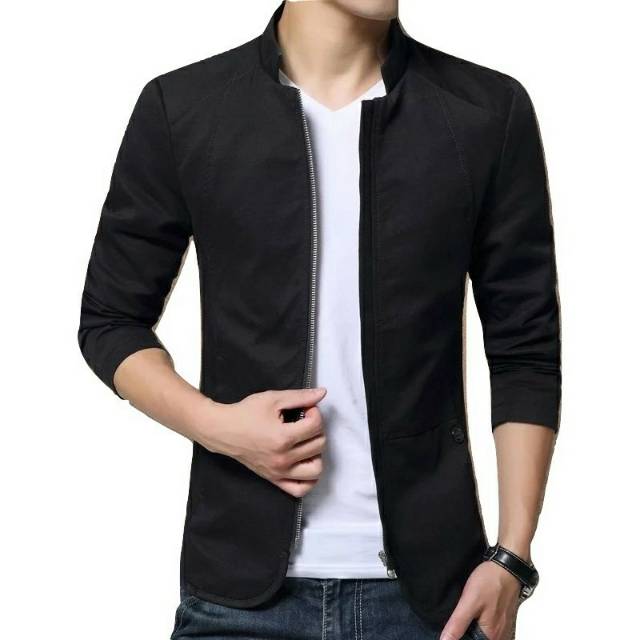 [PROMO 10.10 ]Blazer Pria Casual Zipper Blazer Fleece
