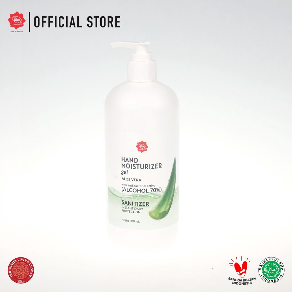 Jual Viva Hand Sanitizer Gel Moisturizer Gel Aloe Vera 500ml (Pump) Shopee Indonesia