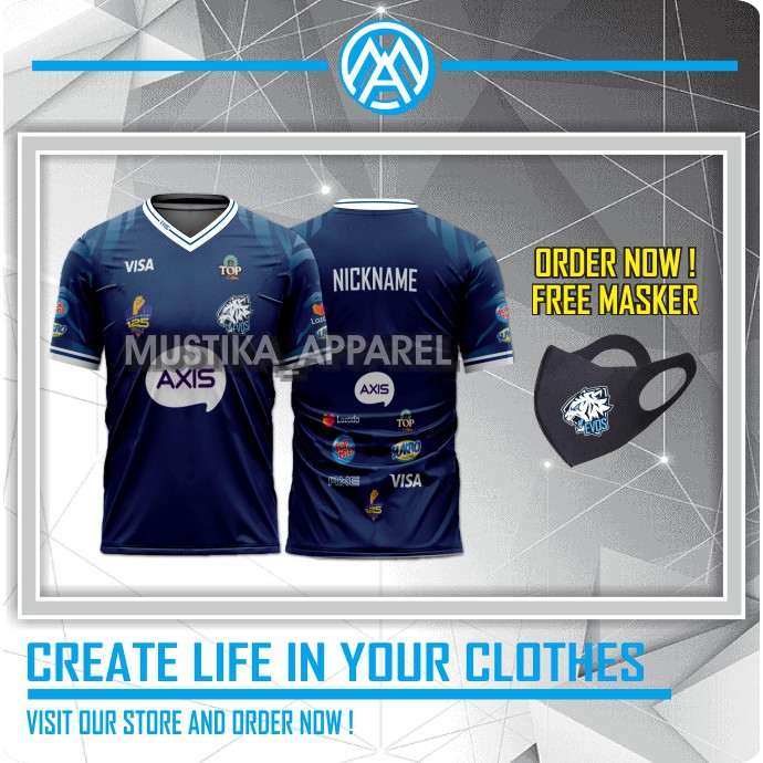 Baju Jersey EVOS Terbaru 2021, Jersey Gaming EVOS, Jersey Custom EVOS Free NickeName