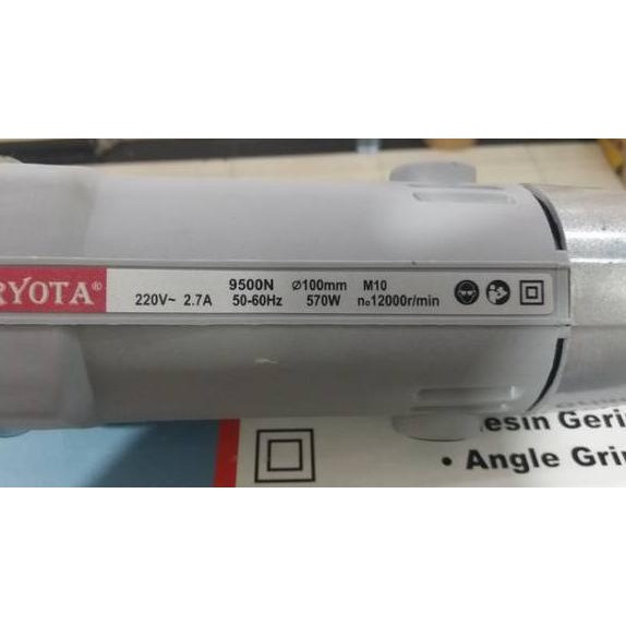 Terlaris MESIN GERINDA TANGAN MURAH RYOTA 9500 /ANGLE GRINDER RYOTA 9500 ,,.,
