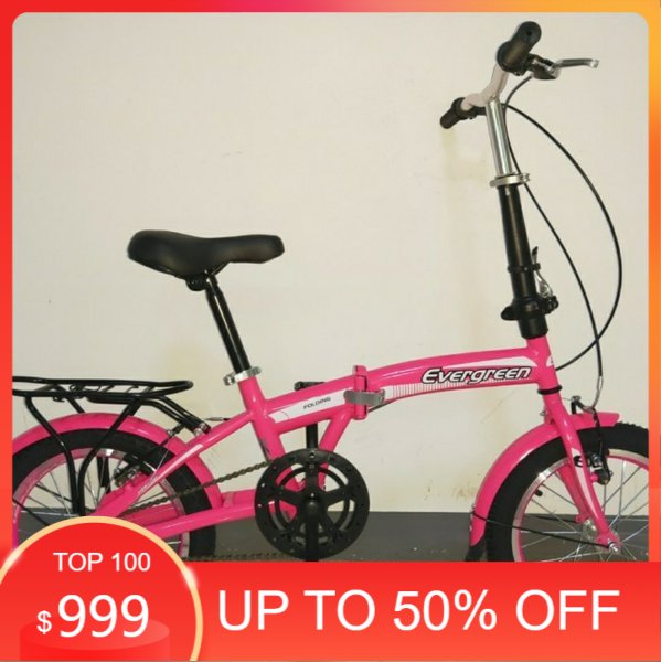 Sepeda lipat 16 inch Evergreen single speed