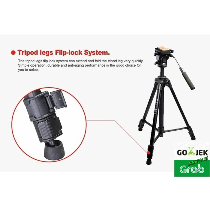 Tripod Kingjoy VT-1500 Fluid Head Video Camera Profesional + Free Bag