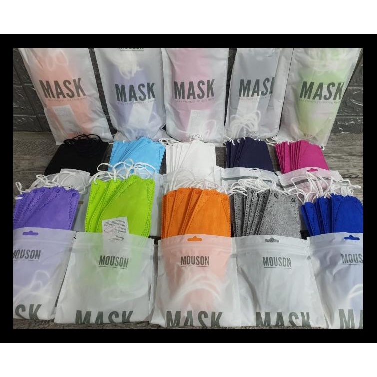 MASKER KF94 MOUSON 4PLY MASK KF 94 / MASKER KOREA 4PLY KN95 N95 PUTIH BERKUALITAS