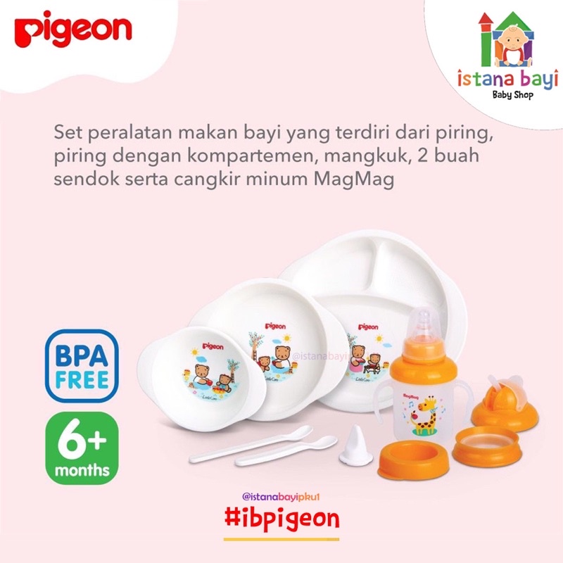 Pigeon Feeding Set  With Training Cup System - Set perlengkapan makan anak