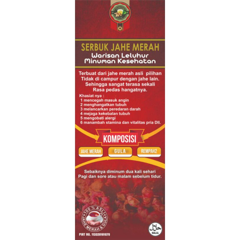 

Serbuk Jahe Merah