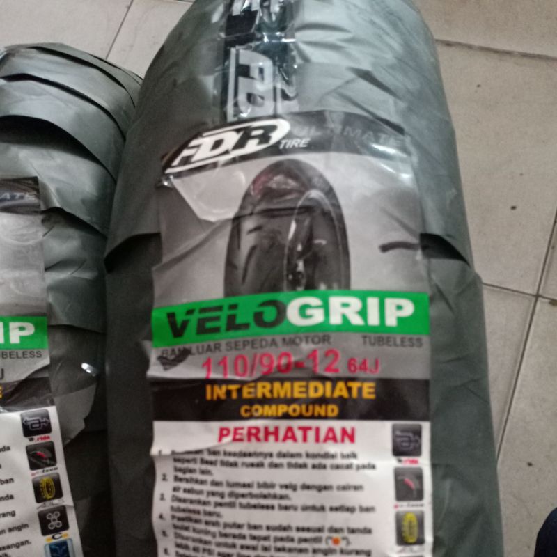 ban fdr velogrip ring 12 ukuran 110-90/12 medium compound