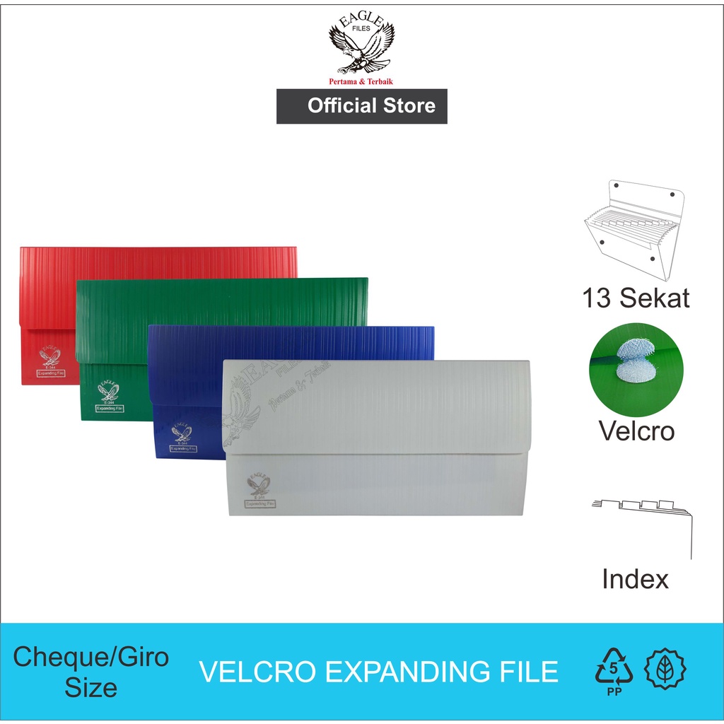 

EAGLE Expanding File Giro 13 Sekat Dengan Velcro / Map Harmonika Sekat