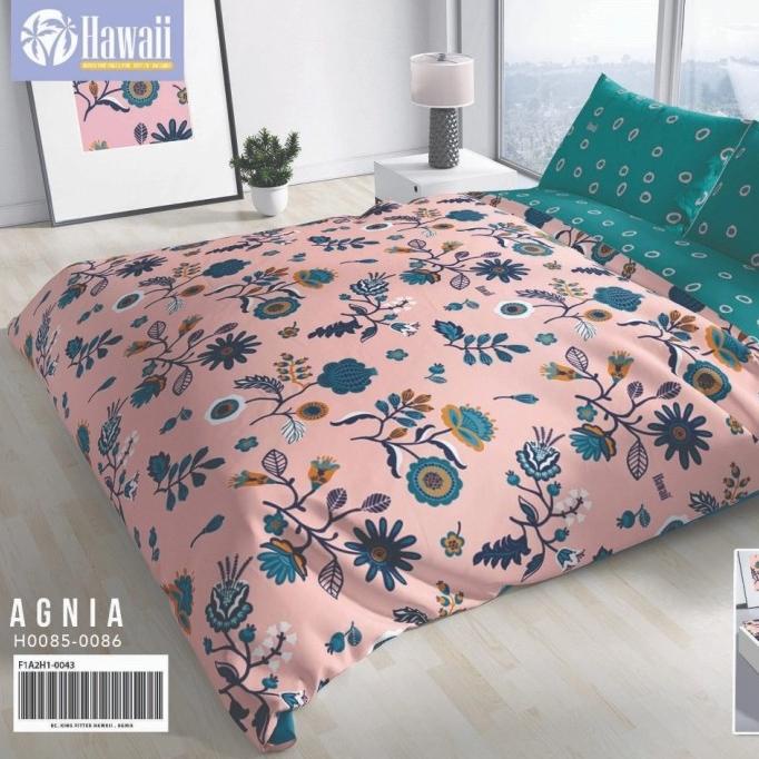Satu Set Bedcover Hawaii My Love 180x200, Bedcover Sprei Tidak Rumbai4