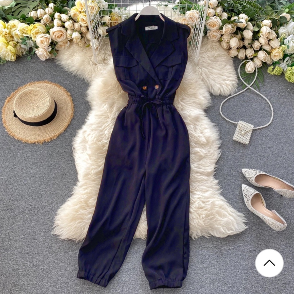 WSE390 - Jumpsuit Gracia Bahan Super Lembut Tidak Berbulu Saku Hidup Bisa COD